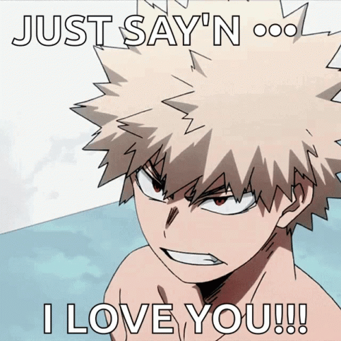 Angry Bakugo Just Saying I Love You GIF