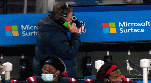Angry Bill Belichick Throwing Phone GIF