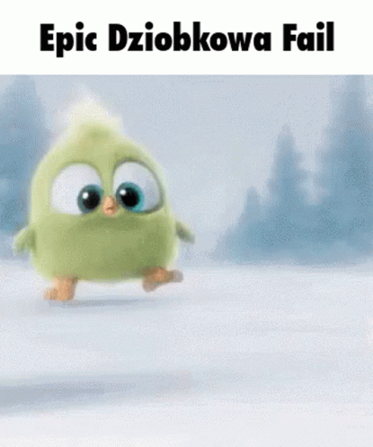 Angry Bird Hatchling Dylan Epic Fail Walking GIF