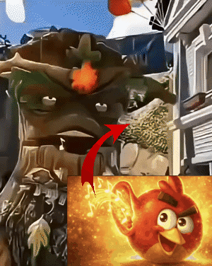 Angry Bird Next To Tree GIF