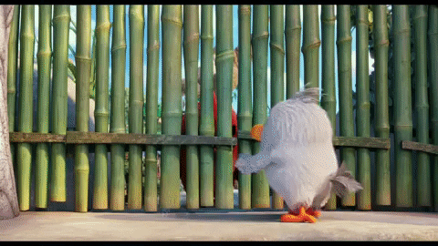Angry Bird Powerful Door Opening GIF