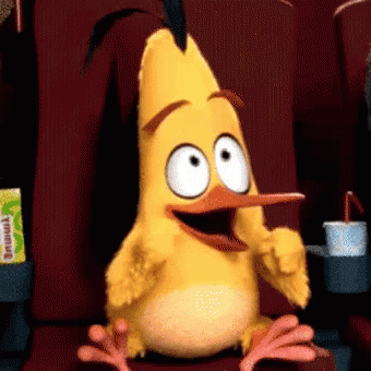 Angry Birds Happy Chuck Watching GIF