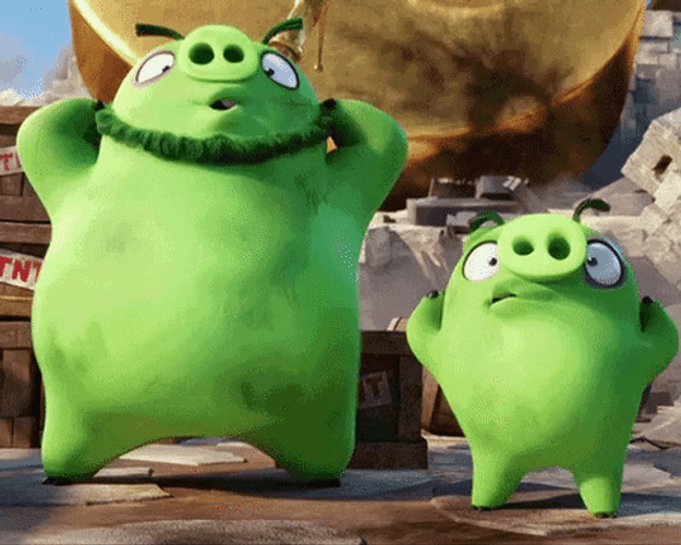 Angry Birds Hilarious Green Pigs Dancing GIF