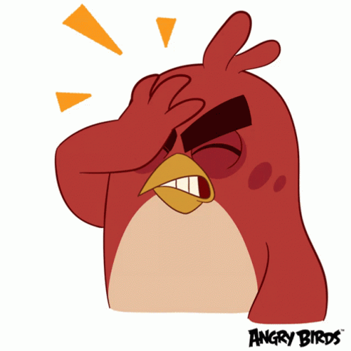 Angry Birds Red Facepalm Ugh GIF
