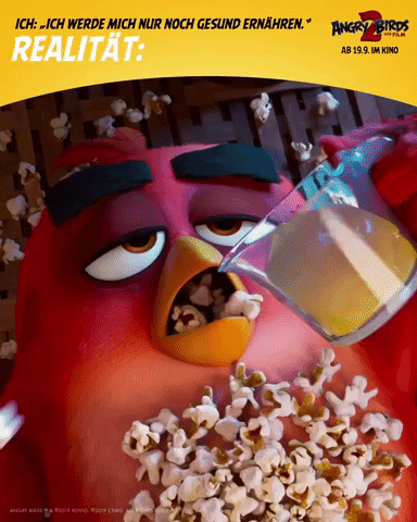 Angry Birds Red Popcorn Addiction GIF