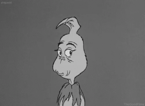 Angry Black And White Grinch GIF