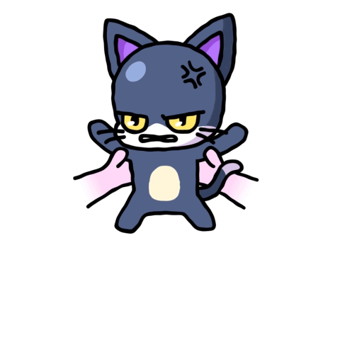 Angry Black Cat Cartoon