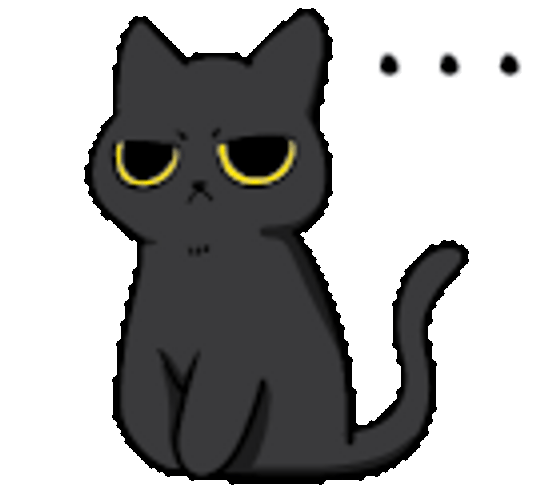 cute cartoon black cat