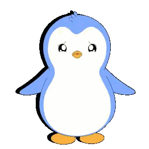 Angry Blue and White Penguin