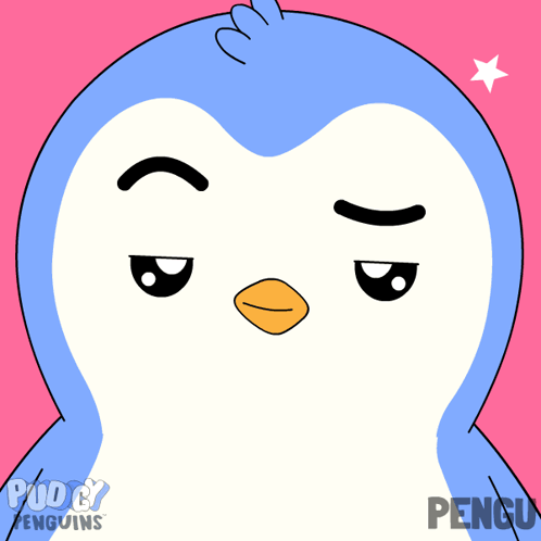 Angry Blue And White Penguin Saying Pengu GIF