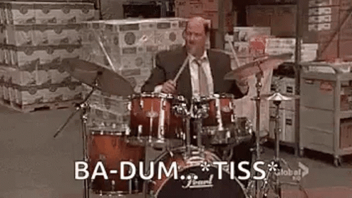 Angry Brian Baumgartner Badumtss Drum GIF