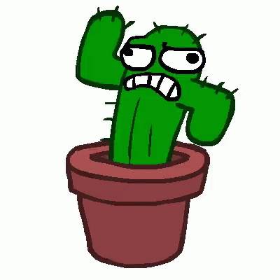 Angry Cactus Ready For Boxing GIF
