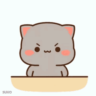 Angry Cartoon Cat Sitting GIF