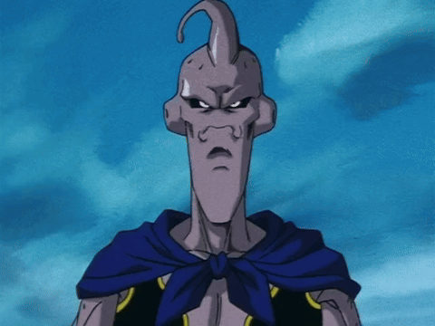 Angry Cartoon Character in Blue Cape