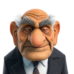 Angry Cartoon Character In Suit And Tie GIF