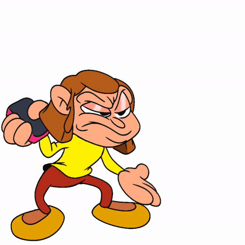 Angry Cartoon Monkey with Text