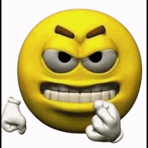 Angry Cartoon Smiley Face