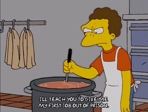 Angry Chef Cooking In Pot The Simpsons GIF