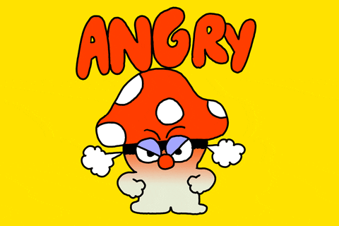 Angry Cute Mushroom GIF