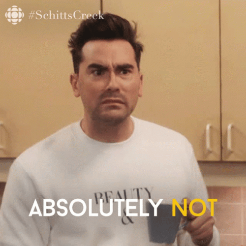 Angry David Rose Schitts Creek Absolutely Not GIF
