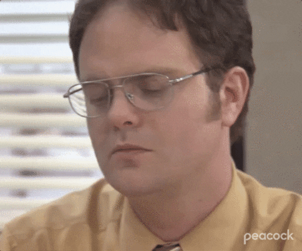 Angry Dwight Schrute GIF