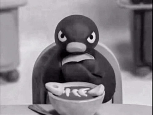 Angry Eating Noot Noot Meme GIF