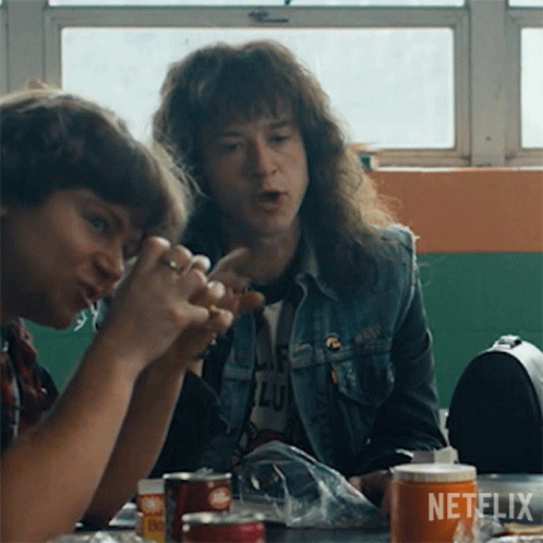 Angry Eddie Munson Says Shut Up GIF