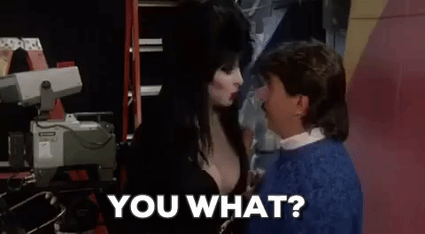 Angry Elvira You What GIF