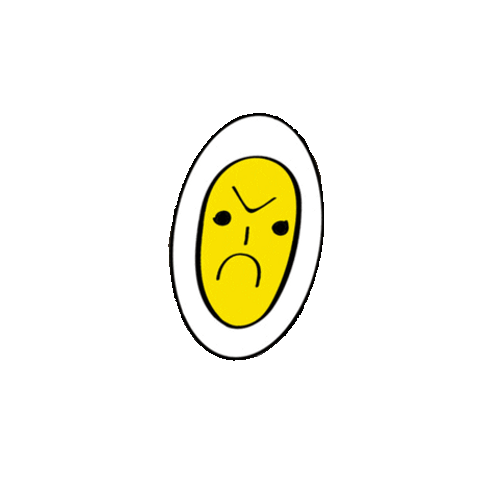 Angry Face Egg Cartoon GIF
