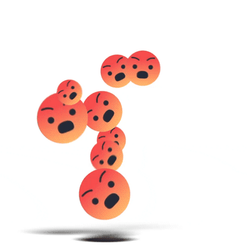 Angry Face Emojis Floating GIF