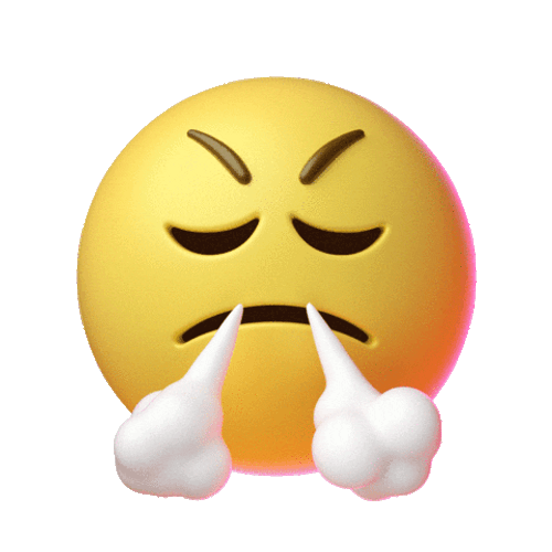 Angry Face Nose Smoking Emoji GIF