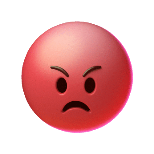 Angry Face Red Emoji GIF