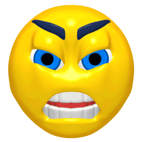 Angry Face Yellow Emoji GIF