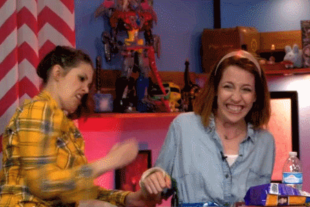 Angry Girl Punching Actions GIF