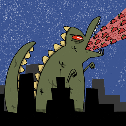 Angry Godzilla Dance Of Fire GIF