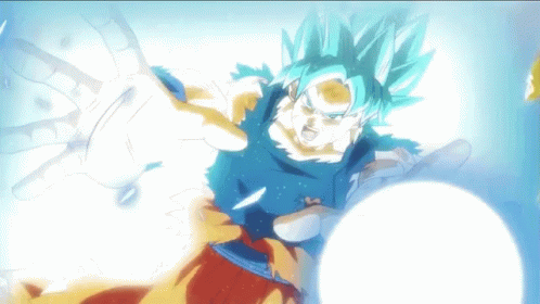 Angry Goku Super Saiyan Blue GIF
