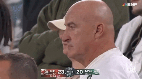 Angry Guy Fan In The Jets Crowd GIF