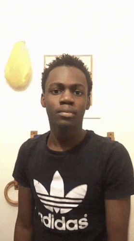Angry Guy Wearing Black Adidas Shirt GIF