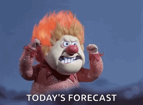 Angry Heat Miser Todays Forecast GIF