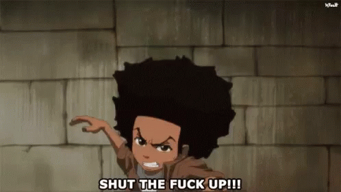 Angry Huey Freeman Slap GIF