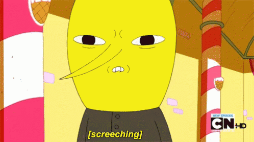 Angry Lemongrab Screeching GIF