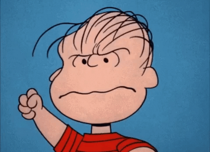 Angry Linus Van Pelt GIF
