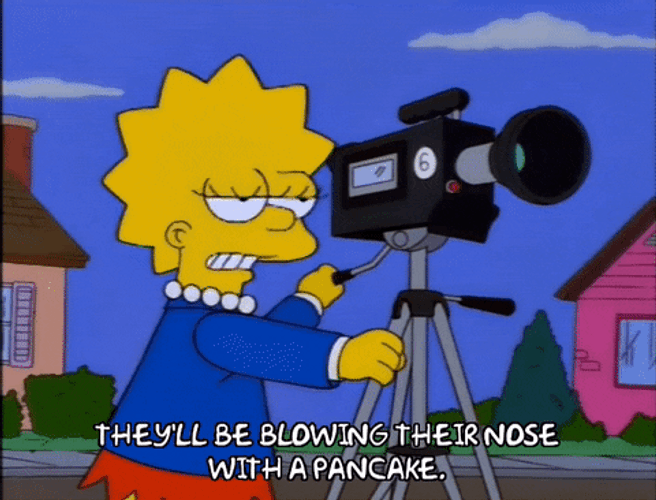 Angry Lisa Simpson Filming GIF