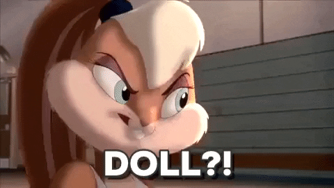 Angry Lola Bunny Doll GIF