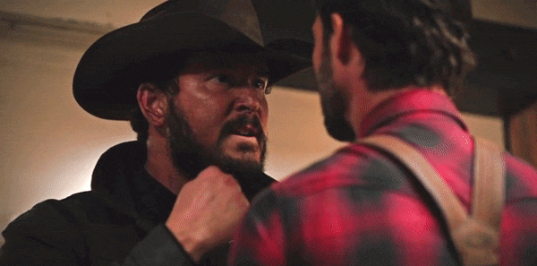 Angry Look Rip Yellowstone GIF