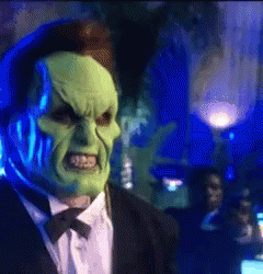 Angry Man in Green Mask and Tuxedo