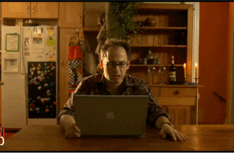 Angry Man Throw Computer With Force GIF