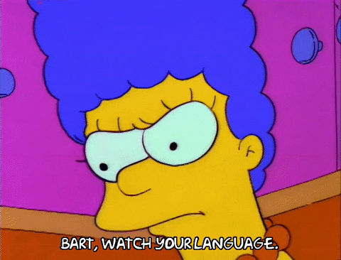 Angry Marge Simpson Scolding Bart GIF