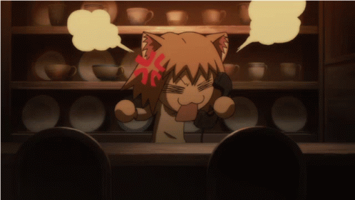 Angry Neco Arc Talking On The Phone GIF
