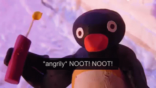 Angry Noot Noot Holding Dynamite GIF